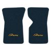 1969 Chevrolet Corvette floor mats with the Stingray logo in Loop 07 Dark Blue carpet, illustration