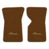 1969 Chevrolet Corvette floor mats with the Stingray logo in Loop 12 Dark Saddle carpet, illustration