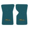1969 Chevrolet Corvette floor mats with the Stingray logo in Loop 17 Bright Blue carpet, illustration