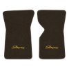 1969 Chevrolet Corvette floor mats with the Stingray logo in Essex 1060A Brown carpet, illustration