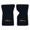 1969 Chevrolet Corvette floor mats with the Stingray logo in Essex 1044A Midnight Blue carpet, illustration