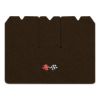 1969 Chevrolet Corvette cargo mat with the 1968-72 Corvette Cross Flags logo in Cutpile 810 Brown carpet, illustration
