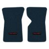 1969 Chevrolet Corvette floor mats with the Corvette logo in Loop 07 Dark Blue carpet, illustration