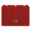 1969 Chevrolet Corvette cargo mat with the 1968-72 Corvette Cross Flags logo in Cutpile 835 Firethorn / Medium Red carpet, illustration