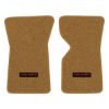 1969 Chevrolet Corvette floor mats with the Corvette logo in Loop 11 Medium Saddle carpet, illustration