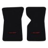 1969 Chevrolet Corvette floor mats with the Corvette logo in Cutpile 801 Black carpet, illustration