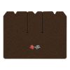 1969 Chevrolet Corvette cargo mat with the 1968-72 Corvette Cross Flags logo in Loop 10 Dark Brown carpet, illustration