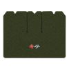 1969 Chevrolet Corvette cargo mat with the 1968-72 Corvette Cross Flags logo in Loop 30 Dark Olive Green carpet, illustration