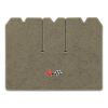 1969 Chevrolet Corvette cargo mat with the 1968-72 Corvette Cross Flags logo in Essex 1076A Prairie Tan carpet, illustration