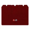 1969 Chevrolet Corvette cargo mat with the 1968-72 Corvette Cross Flags logo in Essex 1016A Red carpet, illustration