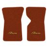 1970 Chevrolet Corvette floor mats with the Stingray logo in Loop 21 Burnt Orange carpet, illustration