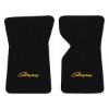 1970 Chevrolet Corvette floor mats with the Stingray logo in Cutpile 801 Black carpet, illustration