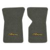 1970 Chevrolet Corvette floor mats with the Stingray logo in Essex 1038A Lt Charcoal carpet, illustration
