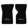 1970 Chevrolet Corvette floor mats with the Stingray logo in Essex 1001A Black carpet, illustration