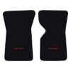 1970 Chevrolet Corvette floor mats with the Corvette logo in Loop 01 Black carpet, illustration