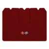 1970 Chevrolet Corvette cargo mat with the 1968-72 Corvette Cross Flags logo in Cutpile 4305 Oxblood carpet, illustration