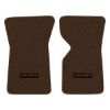 1970 Chevrolet Corvette floor mats with the Corvette logo in Loop 10 Dark Brown carpet, illustration