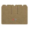1970 Chevrolet Corvette cargo mat with the 1968-72 Corvette Cross Flags logo in Cutpile 7140 Medium Saddle carpet, illustration