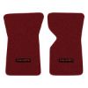 1970 Chevrolet Corvette floor mats with the Corvette logo in Loop 13 Maroon carpet, illustration