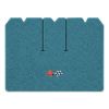 1970 Chevrolet Corvette cargo mat with the 1968-72 Corvette Cross Flags logo in Loop 09 Medium Blue carpet, illustration
