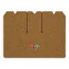 1970 Chevrolet Corvette cargo mat with the 1968-72 Corvette Cross Flags logo in Loop 11 Medium Saddle carpet, illustration