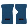 1970 Chevrolet Corvette floor mats with the Corvette logo in Cutpile 812 Royal Blue carpet, illustration
