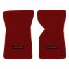 1970 Chevrolet Corvette floor mats with the Corvette logo in Cutpile 4305 Oxblood carpet, illustration