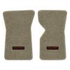 1970 Chevrolet Corvette floor mats with the Corvette logo in Essex 1076A Prairie Tan carpet, illustration