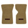 1970 Chevrolet Corvette floor mats with the Corvette logo in Essex 1054A Caramel carpet, illustration