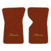 1971 Chevrolet Corvette floor mats with the Stingray logo in Loop 21 Burnt Orange carpet, illustration