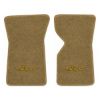 1971 Chevrolet Corvette floor mats with the Stingray logo in Essex 1054A Caramel carpet, illustration