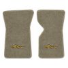 1971 Chevrolet Corvette floor mats with the Stingray logo in Essex 1076A Prairie Tan carpet, illustration