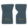 1971 Chevrolet Corvette floor mats with the Stingray logo in Essex 1017A Lapis Blue carpet, illustration