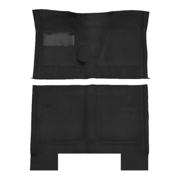 1962-1967 Chevrolet Chevy II Nova 4DR Sedan 4spd Bench Seat Loop Carpet Flooring 01 Black - ACC 01 Black