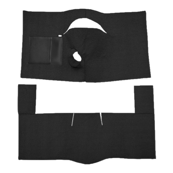 1963-1965 Ford Fairlane 2DR Hardtop 4spd Bench Seat Loop Carpet Flooring 01 Black - ACC 01 Black