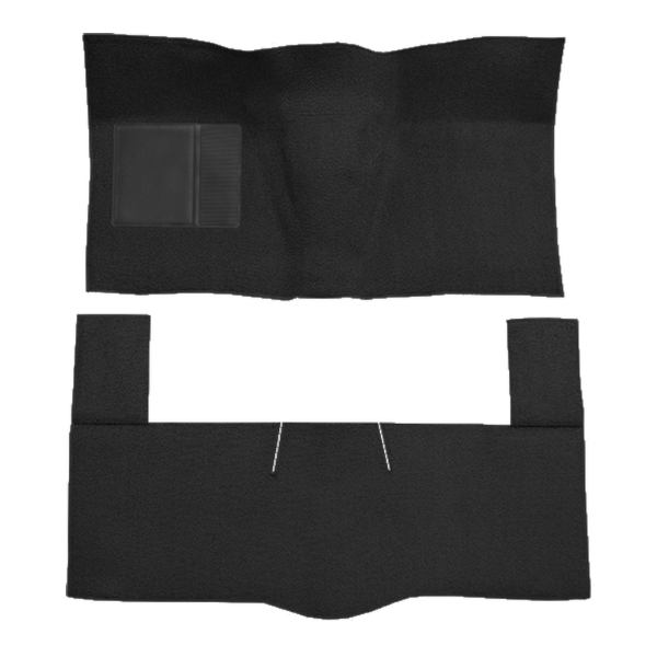 1963-1965 Ford Fairlane 2DR Hardtop Auto Bench Seat Column shift Loop Carpet Flooring 01 Black - ACC 01 Black