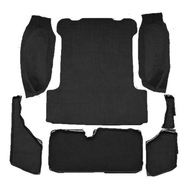 1963-1973 Jeep Wagoneer Cargo Area Loop Carpet Flooring 01 Black - ACC 01 Black