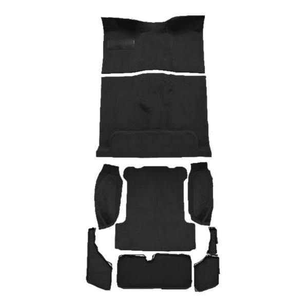 1963-1973 Jeep Wagoneer Complete Loop Carpet Flooring 01 Black - ACC 01 Black