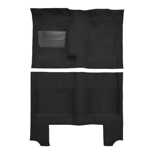 1964-1966 Plymouth Barracuda 4spd without Console Strip Pass Area Loop Carpet Flooring 01 Black - ACC 01 Black