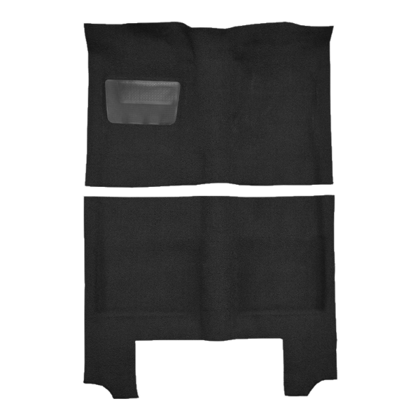 1964-1966 Plymouth Barracuda Auto without Console Strip Pass Area Loop Carpet Flooring 01 Black - ACC 01 Black