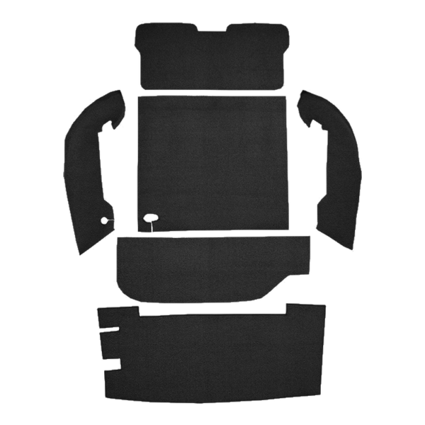 1964-1966 Plymouth Barracuda Fastback Cargo Area Loop Carpet Flooring 01 Black - ACC 01 Black