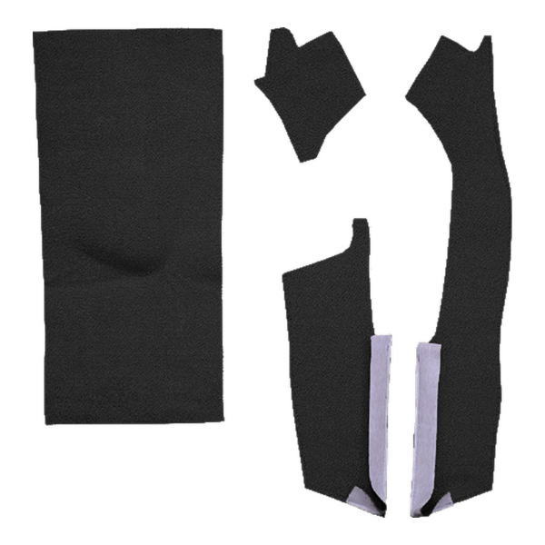 1965 Plymouth Satellite Console Strip 2DR 4spd Fits Long Console 4pc Loop Carpet Flooring 01 Black - ACC 01 Black