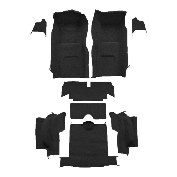 1965-1966 Chevrolet Corvette Roadster Complete No Pad Loop Carpet Flooring 01 Black - ACC 01 Black