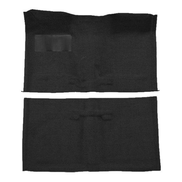 1965-1967 Chevrolet Chevy II Nova 2DR Auto Bucket Seat with Console Factory floor shift Loop Carpet Flooring 01 Black - ACC 01 Black