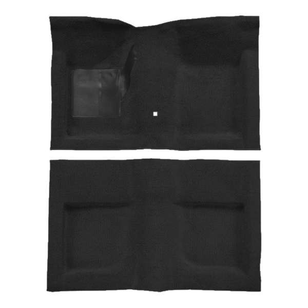 1965-1968 Ford Mustang Convertible with Shifter Hole Nylon Carpet Flooring 601 Black - ACC 601 Black