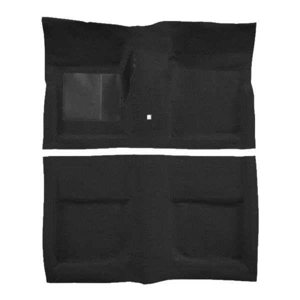 1965-1968 Ford Mustang Coupe with Shifter Hole Loop Carpet Flooring 01 Black - ACC 01 Black