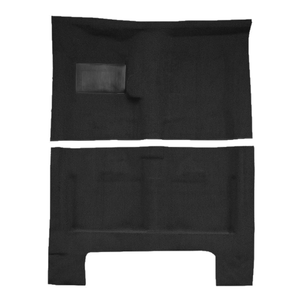 1966-1967 Dodge Charger 4spd without Console Strips Pass Area Loop Carpet Flooring 01 Black - ACC 01 Black