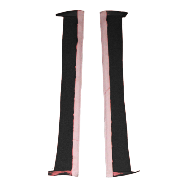 1966-1967 Dodge Charger Door Panel Inserts 2pc Loop Carpet Flooring 01 Black - ACC 01 Black