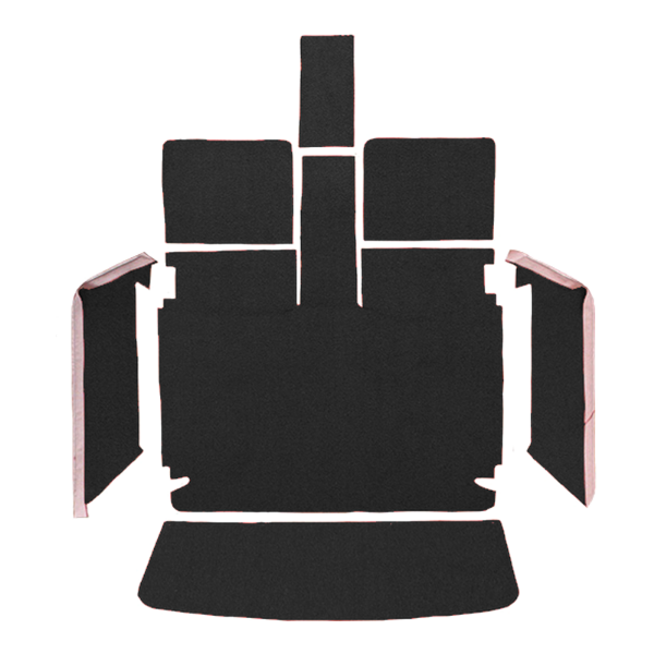 1966-1967 Dodge Charger Fastback Rear Area Loop Carpet Flooring 01 Black - ACC 01 Black