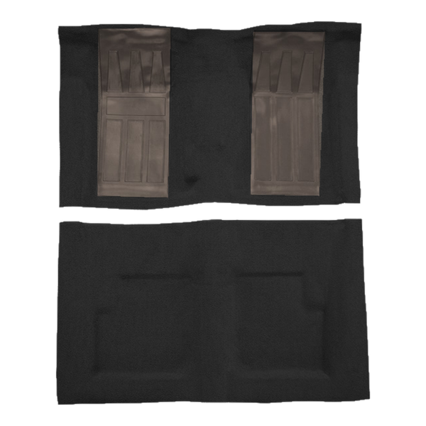 1966-1967 Mercury Cyclone GT with 2 Gray Inserts Convertible 4spd Loop Carpet Flooring 01 Black - ACC 01 Black